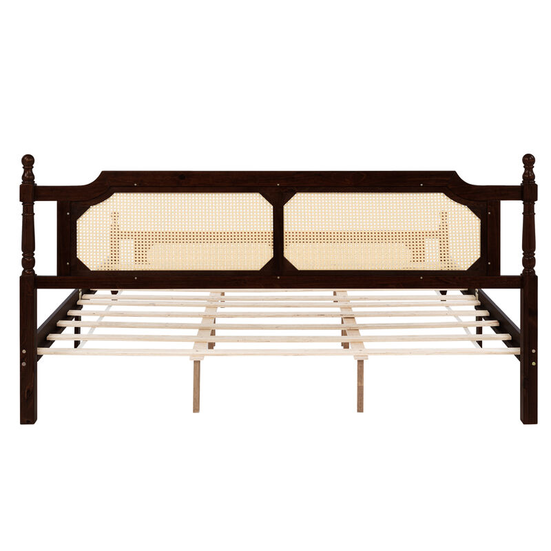 Woljod King Pine wooden Bed image number 4