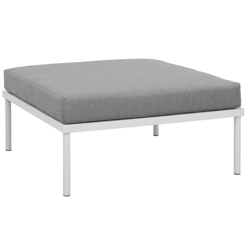 Harmony Outdoor Patio Aluminum Ottoman-Benzara