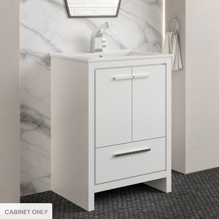 Virage 24 Freestanding, Bathroom Vanity in Glossy White Cabinet Only (SM-BV730W)