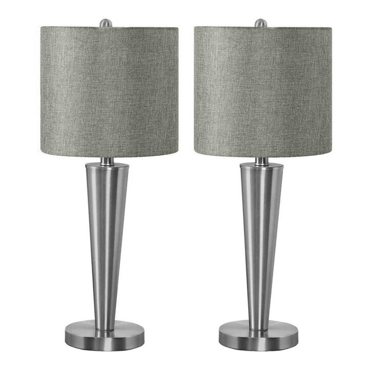 ELEMENT ACE Set of 2 Contemporary 24 Inch Tall Table Lamps with USB Charging Ports Sleek Ambient Lighting for Bedroom Living Room Office Side End Tables