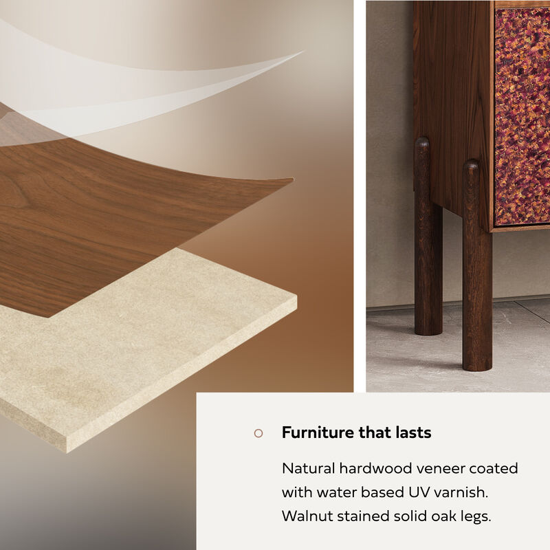 BLOOM Designer Sideboard Featuring Handcrafted Doors