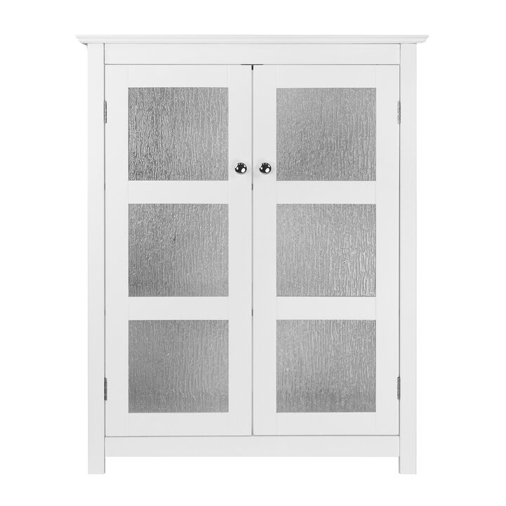 Teamson Home Connor Floor Cabinet with 2 Glass Doors