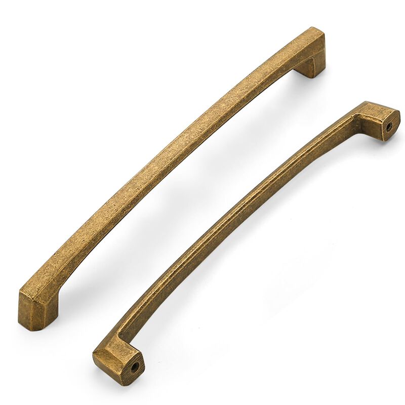 KNOKLOCK 10 Pack 7 Inch(177mm) Kitchen Cabinet Handles Antique Brass Cabinet Pulls Vintage Retro Kitchen Cabinet Hardware Drawer