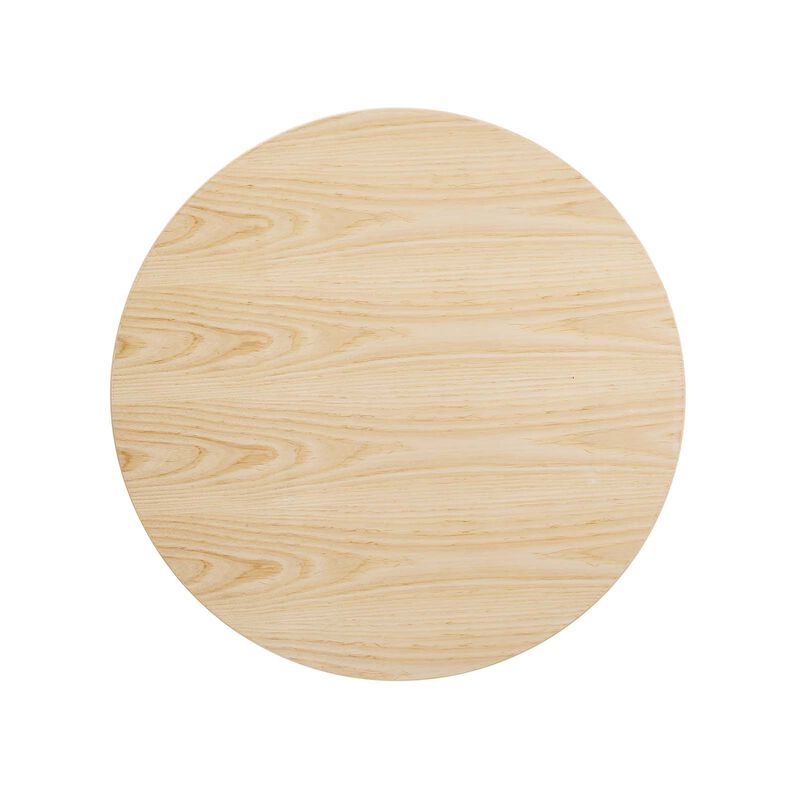 Modway - Lippa 36" Round Wood Grain Dining Table Black Natural