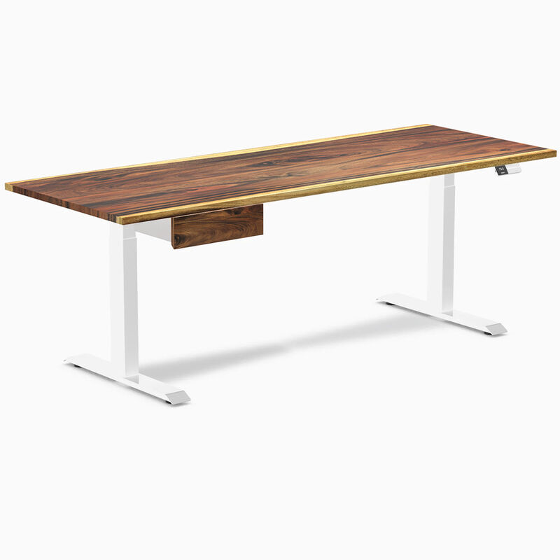 Desky Dual Hardwood Standing Desk With Drawer image number 0