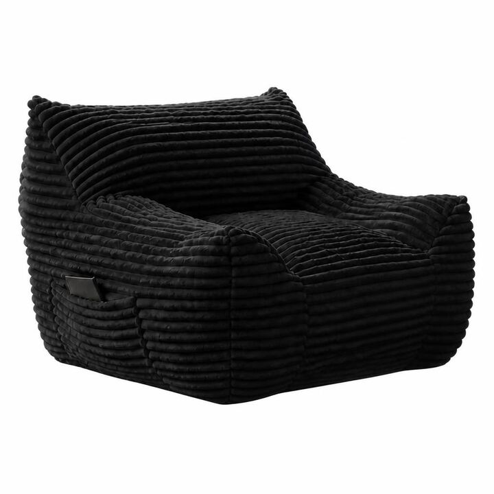 GOODSILO Oversized Comfy Shredded Foam Filled Bean Bag Chair, Lazy Relaxation Sofa for Living Room, Bedroom, Dorm and Gaming Lounging
