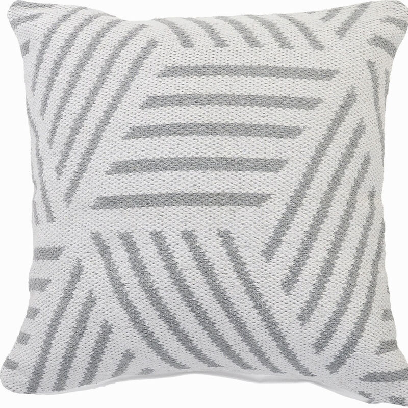 Modern Cotton Geometric Throw Pillow with Zipper &ndash; Elegant Decorative Cushion