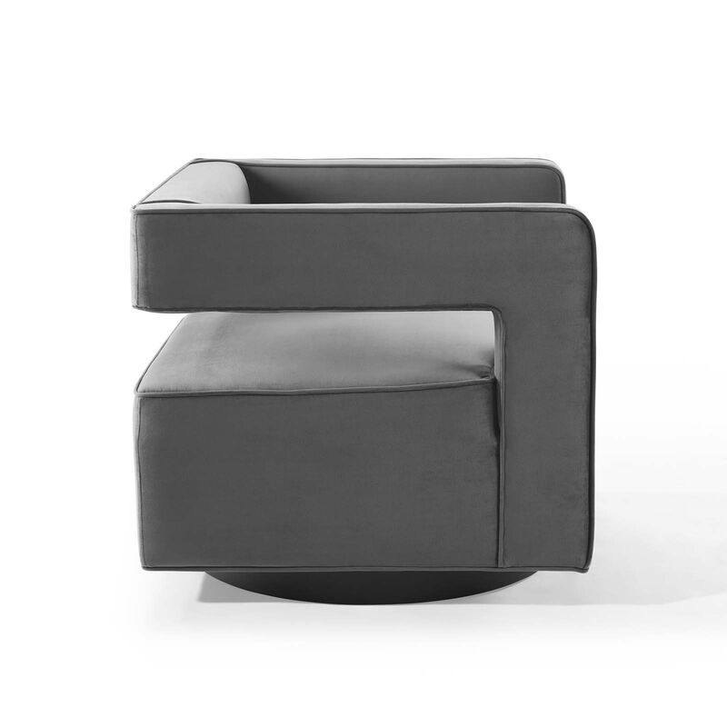 Booth Performance Velvet  Performance Velvet Swivel Armchair image number 3