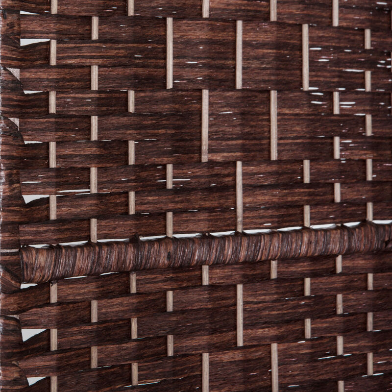 Hivvago Portable 6-Panel Wicker Room Divider for Bedroom or Office image number 7