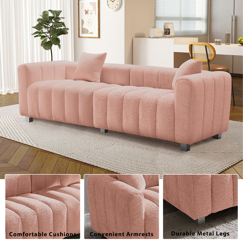 Fremro 83.46'' Premium Velvet Sofa image number 3