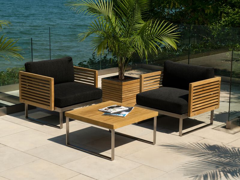 Monterey 4 Seater Outdoor Conversation Set with Coffee Table & Side Table
