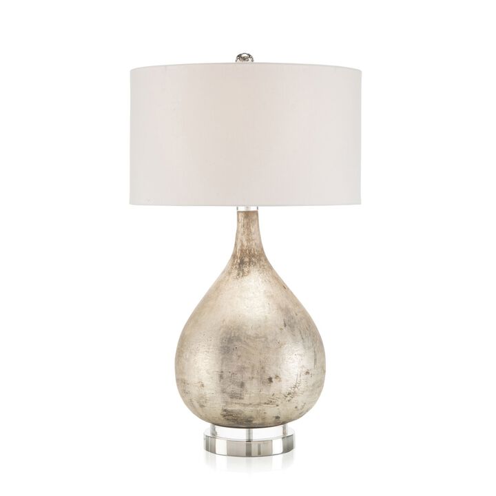 Lamp In Weathered Silver Finish