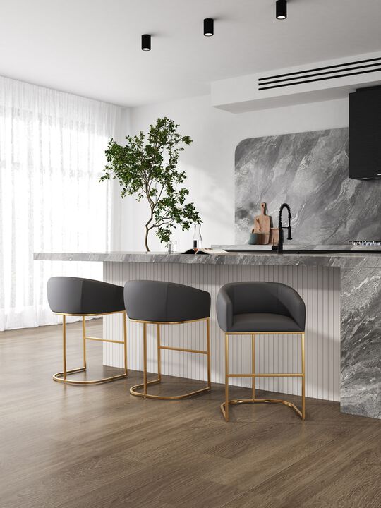 Louvre Gray Counter Stools (Set of 3)