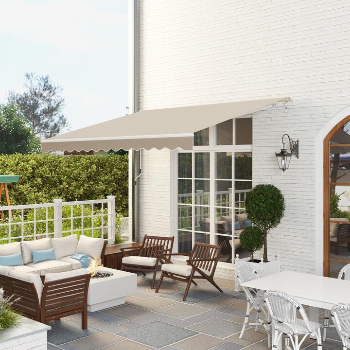 Hivvago Space-Saving Retractable Awning for Patio or Deck