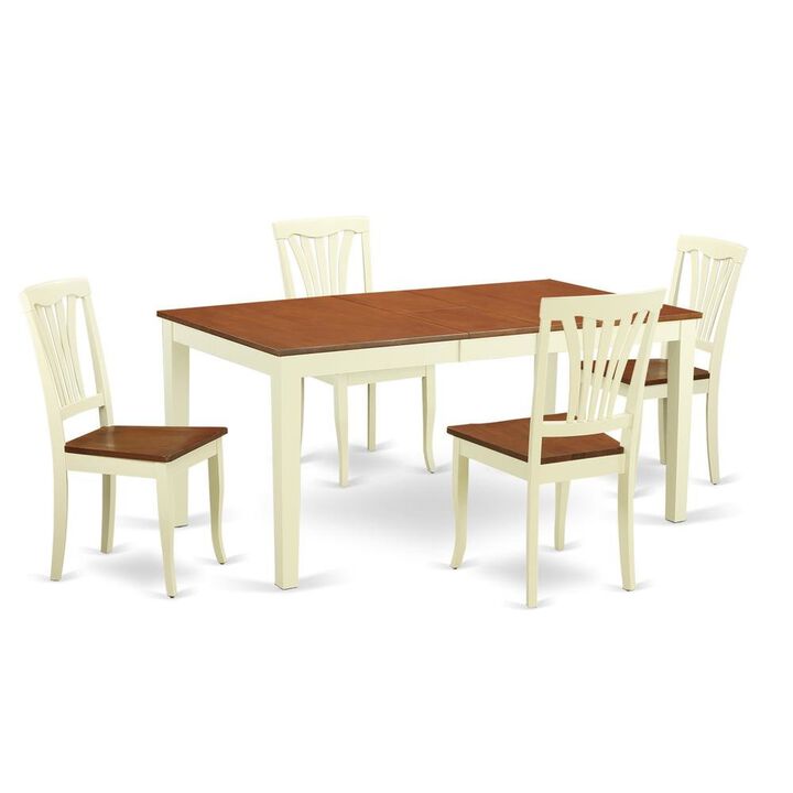 5 Pc dinette set for 4-Dinette Table and 4 Kitchen Dining Chairs