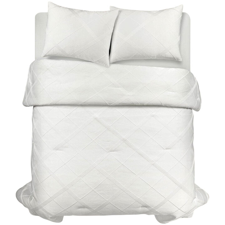 Diamond Jacquard 3 PCS Comforter Set &ndash; Premium Softness and Elegant Design