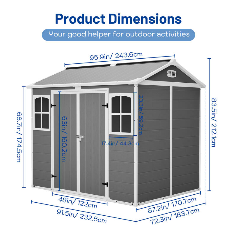 TATEUS Outdoor Storage House image number 5
