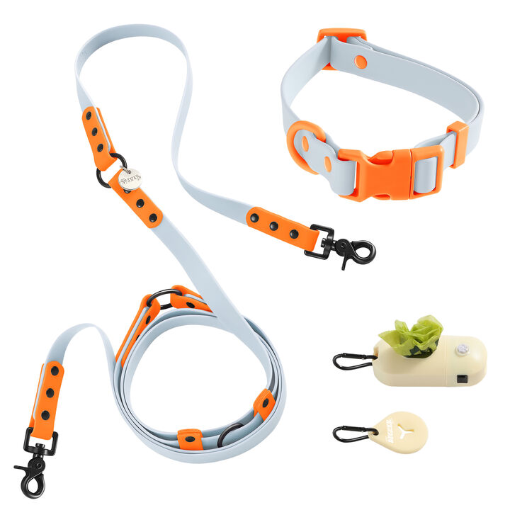 Luna Adjustable 6-in-1 Waterproof Hands-Free Leash and Collar with LED Flashlight