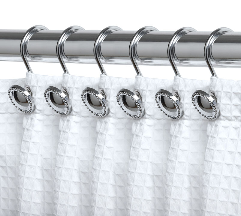 Utopia Alley Rust-Proof Zinc Shower Curtain Hooks, Shower Hooks Hangers for Bathroom, Kitchen Utensils, Curtains, Clothing, Towels etc - Set of 12
