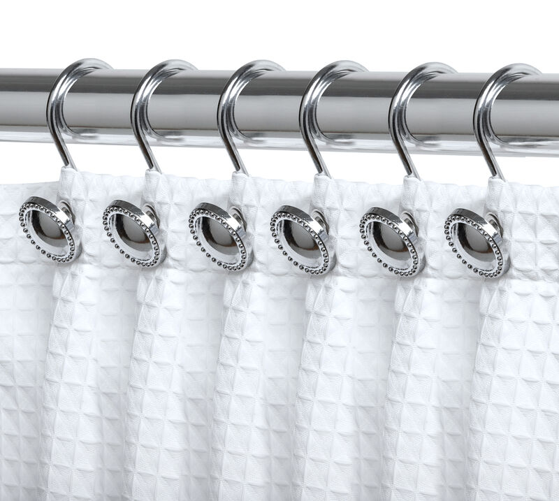 12-Piece Proof Zinc Shower Curtain Hooks image number 1