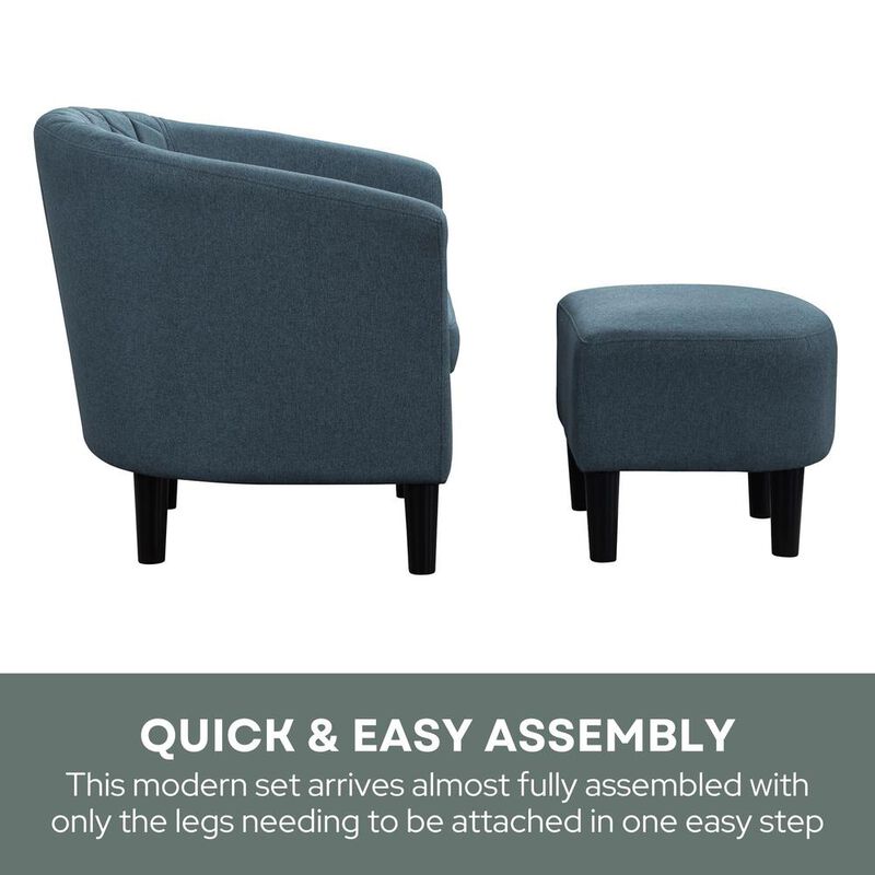 Convience Concept, Inc. Take a Seat Roosevelt Accent Chair with Ottoman