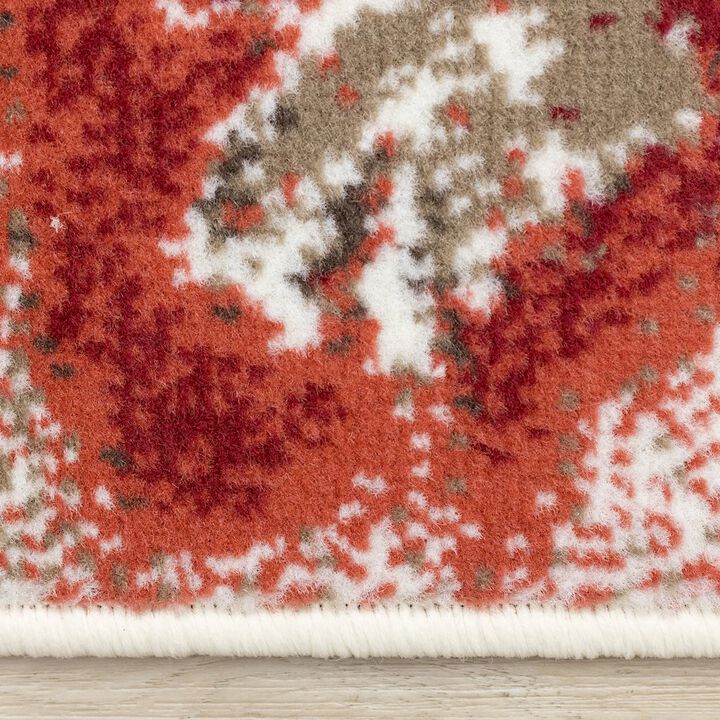 Novelle Home Functional Style Cream Red Vintage Pattern Rug, 5'3 x 7'4, 5'3 x 7'4