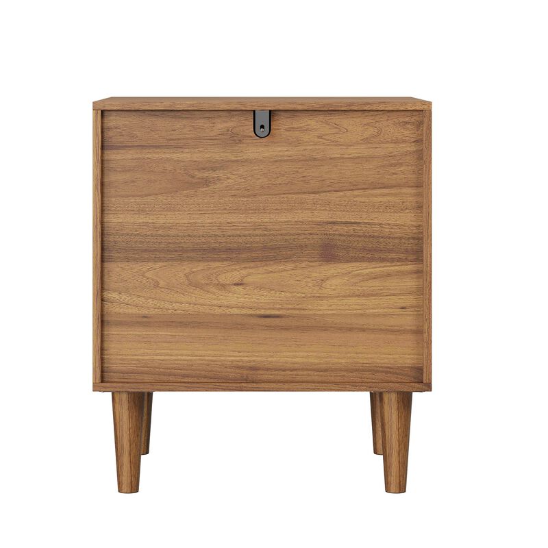 Tabwel Mid‑Century Modern Walnut Nightstand image number 6