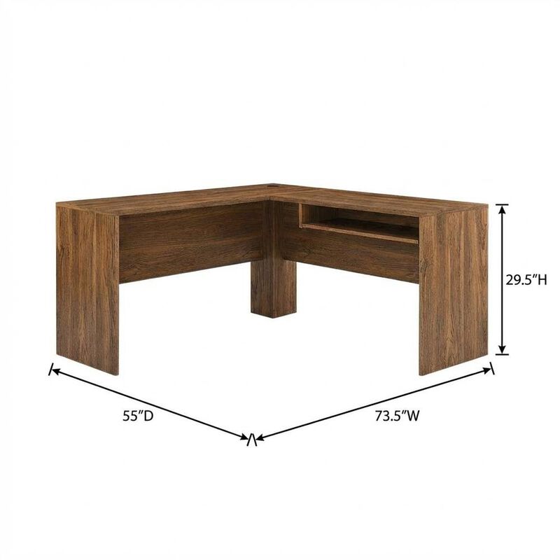 Wood Office Desk And File Cabinet Set With Modern Design And Durable Build image number 2