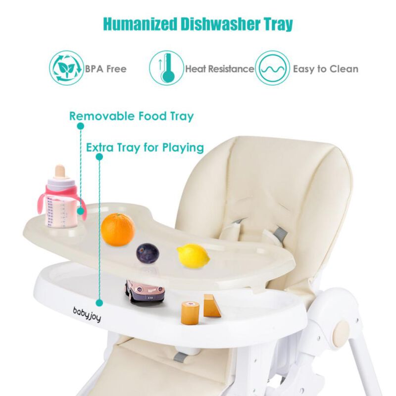 Hivvago 3-In-1 Convertible Baby High Chair for Toddlers