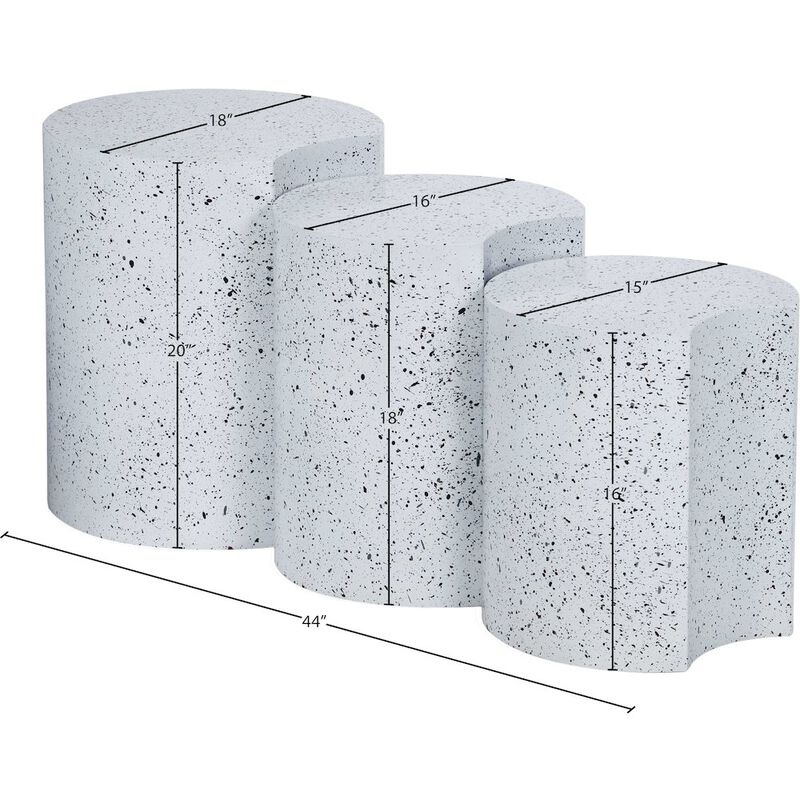 Meridian Furniture Dimple White End Table