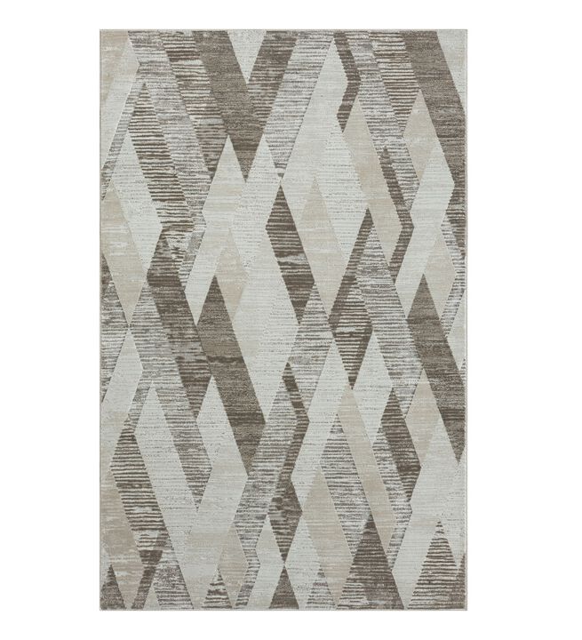 4 X 6 gray geometric Area Rug