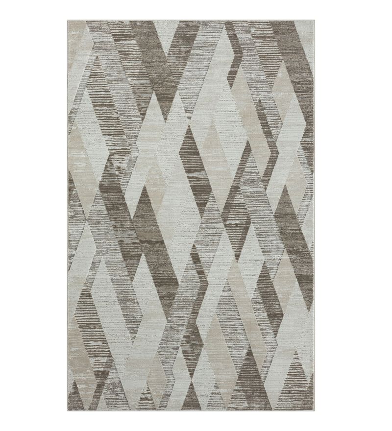 4 X 6 gray geometric Area Rug image number 0