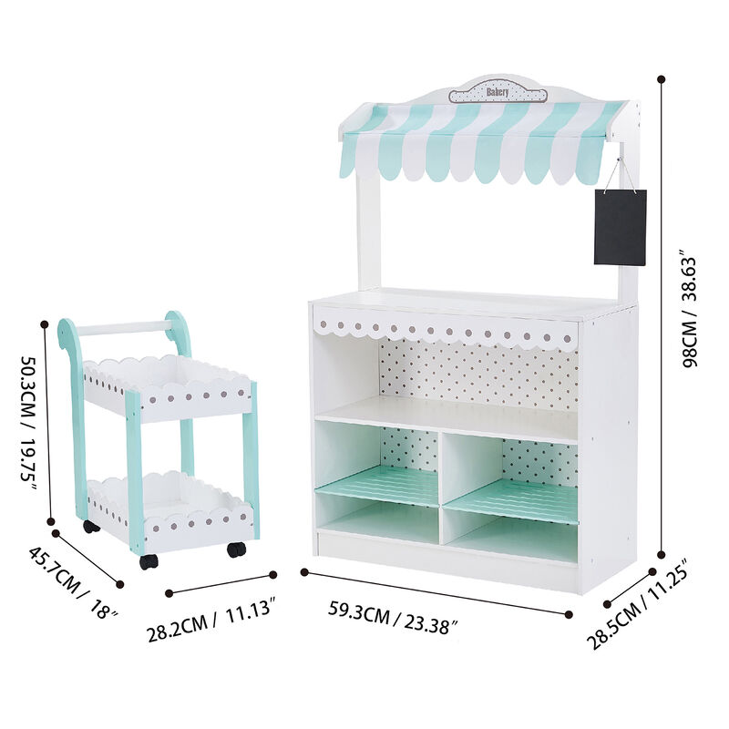 My Dream Bakery Shop, Treat Stand and Dessert Cart, White/Blue image number 6