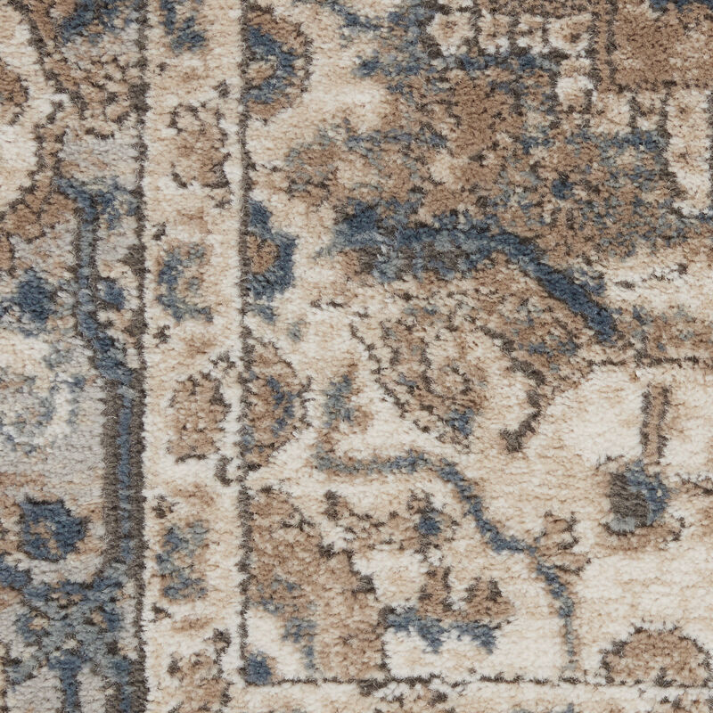 Quarry QUA05 Beige/Gray 2'2" x 20' Rug image number 6