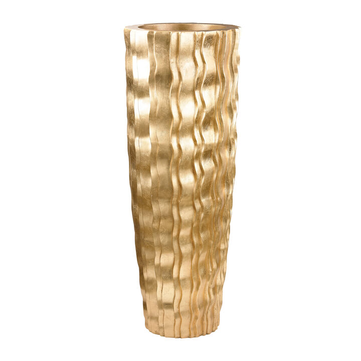 Wave Vase Large in gold