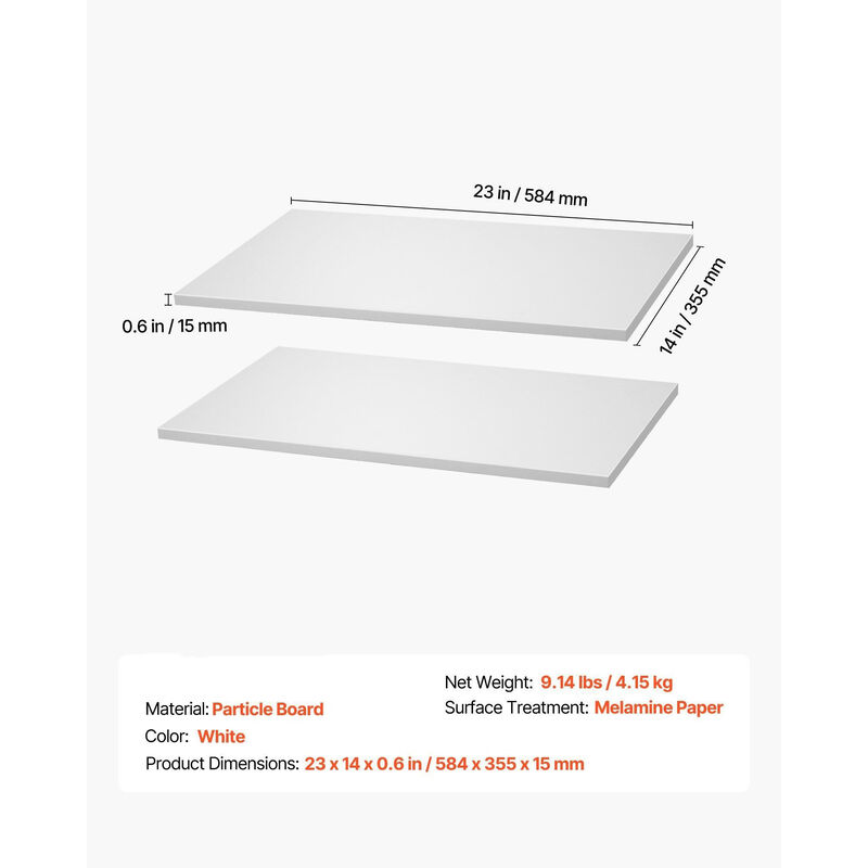 Wooden Cabinet Shelves 2 Piece Closet Replacement Shelf Boards image number 2