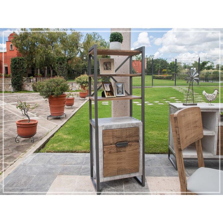 Crafter and Weavers Amelia Solid Wood 2 drawer 3 shelves Bookcase