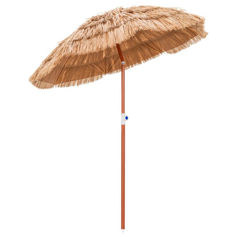 Hivvago 6 Feet Thatched Patio Umbrella with Tilt Design and Carrying Bag
