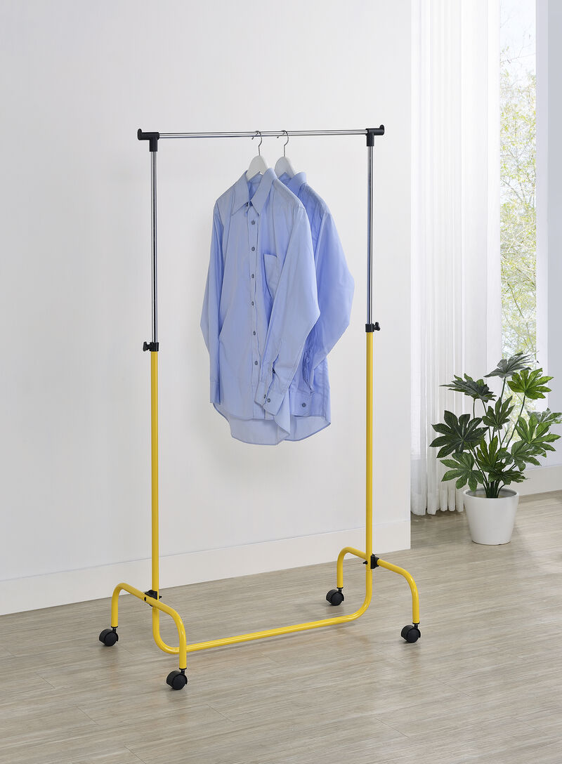 Kings Brand Furniture Standard Rod Clothing Garment Rack, Rolling Clothes Organizer on Wheels for Hanging Clothes