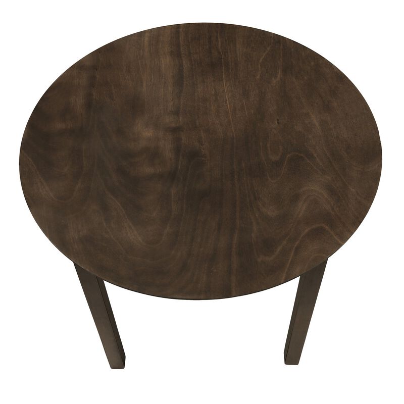 Monarch Specialties I 1300 - Dining Table, 36" Round, Small, Kitchen, Dining Room, Brown Veneer, Wood Legs, Transitional