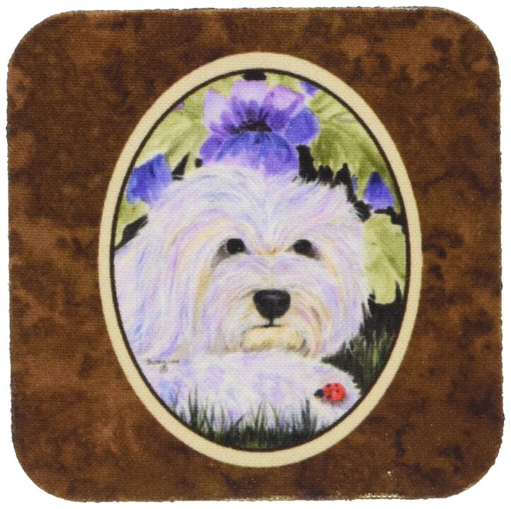 Caroline's Treasures SS8349FC Coton de Tulear Foam Coasters (Set of 4), 3.5 H x 3.5 W, Multicolor