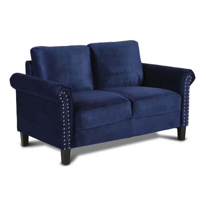 New Classic Furniture Alani Loveseat-Deep Blue