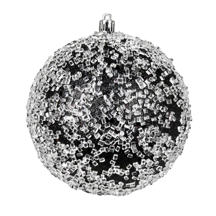 Black Glitter Hail Ball 6/Bag