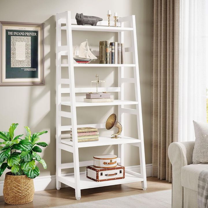 Tribesigns 5-Tier Bookshelf Ladder Bookcase Etagere Storage Shelf