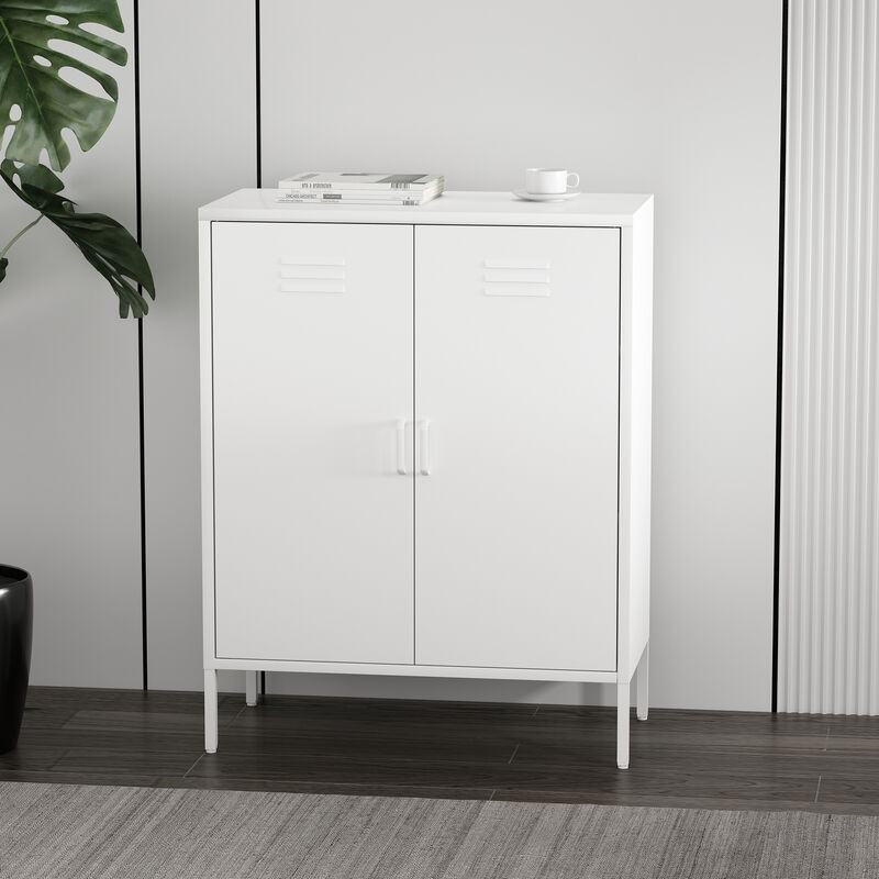 Naomi White Accent Cabinet