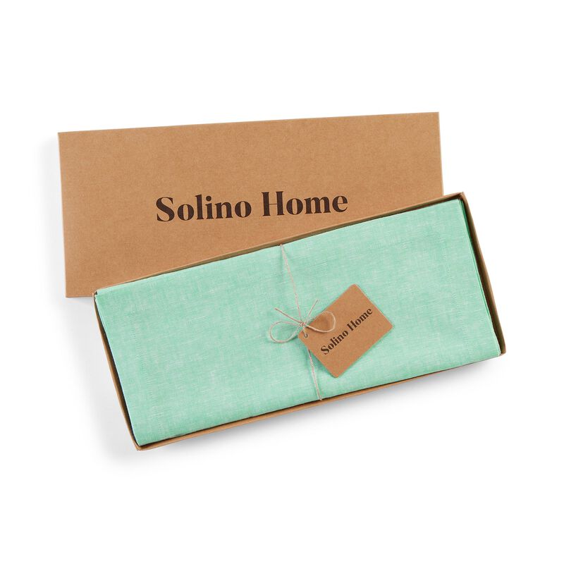 Solino Home Athena 100% Linen Table Runner &ndash; Handcrafted, Machine Washable, Perfect for Holiday and Everyday Dining