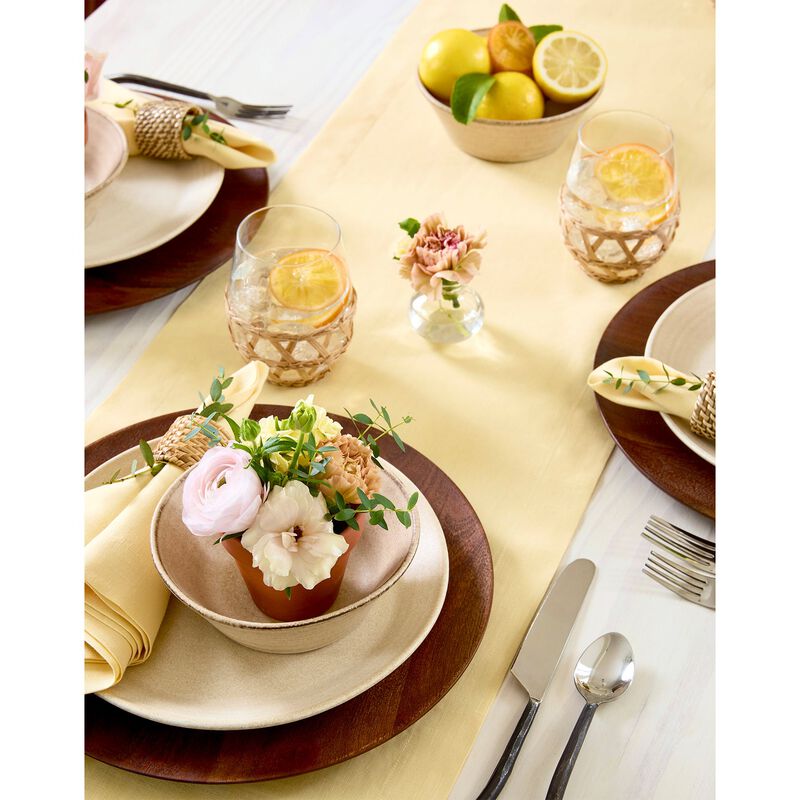 Solino Home Fete 100% Linen Table Runner &ndash; Handcrafted, Machine Washable, Perfect for Holiday and Everyday Dining