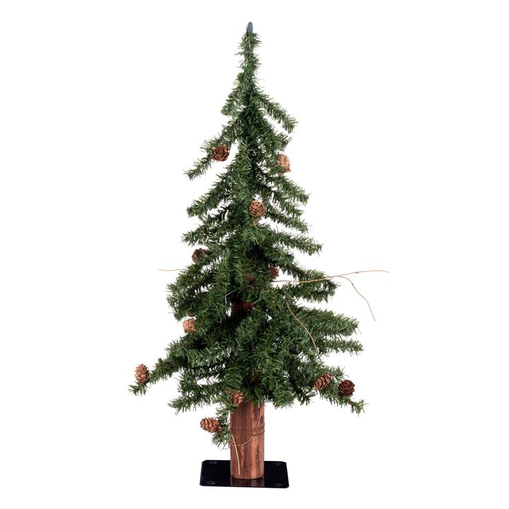 Vickerman Alpine Tree w/Cones/Vine 105T -