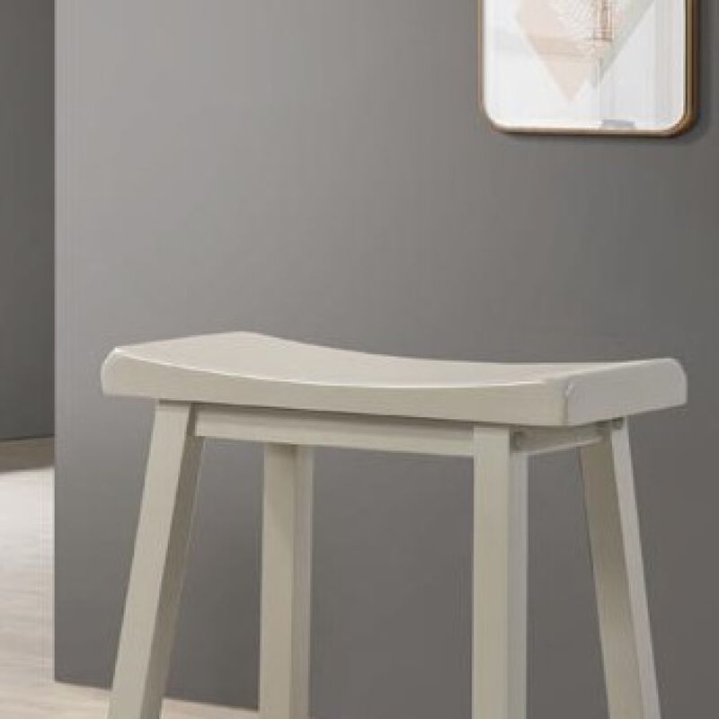Streamdale Set Of 2 Alonzo Light Gray Backless Ergonomic Counter Height Stool image number 5