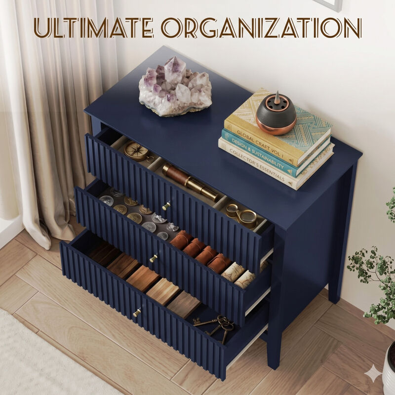 Bekkig Modern 3-Drawer Dresser image number 4
